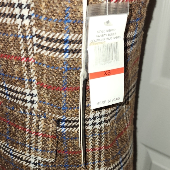 Court & Rowe Plaid Brown Wool Women's Coat - Picture 7 of 12